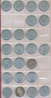 160db-os vegyes hobbi fémpénz gyűjtemény 4 érmetartó albumban, főleg magyar darabok, néhány külföldi...