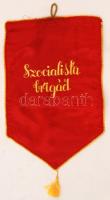 cca 1970 Szocialista brigádzászló selyemből