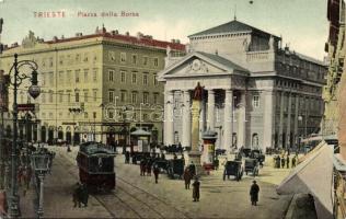 Trieste, Piazza della Borsa / square, tram (EK)