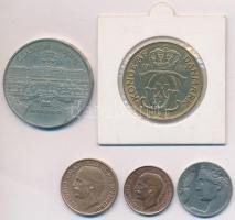 Vegyes: Dánia 1939. 2Kr Al-Br + Olaszország 1922. 5c Cu + 20c Ni + 1933. 10c Cu + Oroszország 1990. ...