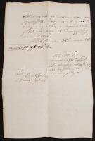 1856 Nyugta 8fl CM + 10fl CM okmánybélyegekkel