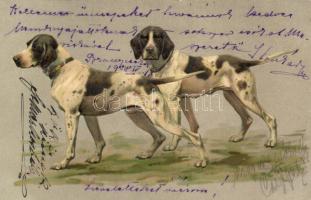 Pointer, hunting dogs, Emb. litho (Rb)