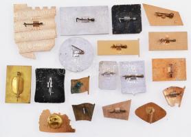 5db klf "MHSZ" jelvény és kitűző, közte DN "MHSZ Honvédelemért" zománcozott fém ...