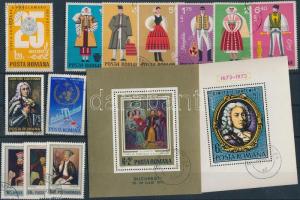 1972-1973 11 önálló érték + 3 blokk + 1 kisív + 1 sor 2 db stecklapon