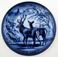 Royal Heidelberg porcelán falitányér, d:20cm, Maison Luis porcelán hamutál,hibátlan, jelzett,  15cm