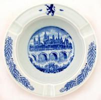 Royal Heidelberg porcelán falitányér, d:20cm, Maison Luis porcelán hamutál,hibátlan, jelzett,  15cm