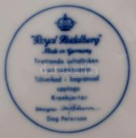 Royal Heidelberg porcelán falitányér, d:20cm, Maison Luis porcelán hamutál,hibátlan, jelzett,  15cm