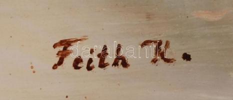 Feith Károly: Nyárvége. Olaj, farost, jelzett, 40×50 cm