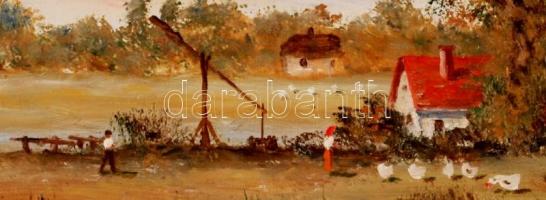 Feith Károly: Nyárvége. Olaj, farost, jelzett, 40×50 cm