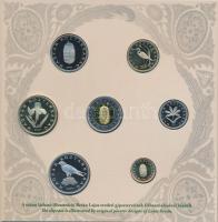 2007. 1Ft-100Ft 8klf db, szettben, benne "Berán Lajos és a pengő" Ag emlékérem (10g/0.999/...