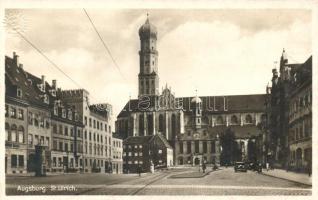 Augsburg, St. Ulrich church, automobile