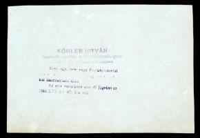 cca 1880-1900 Köhler-féle tűzoltószekér fotója,
elő- és hátoldalán pecséttel jelzett, 17x11 cm