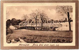 Marosújvár, Árvíz alatt elvitt ligeti híd / flooded park bridge