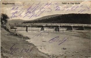 Nagyberezna, Fa híd az Ung folyón / bridge (ázott / wet damage)