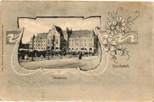 Kecskemét, Városháza, floral Art Nouveau, kiadja Gallia-féle könyvkereskedés (EK)