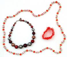 Vegyes bolha tétel: 2 db nyaklánc, 1 db karkötő