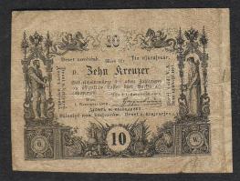 1860. 10Kr vízjeles papíron T:II