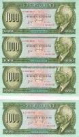 1996. 1000Ft (9x) benne csoportosan egymásutáni sorozatszámokkal T:I