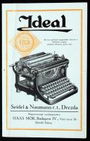 cca 1900 Scheidel&Naumann R.T. Ideal írógépet reklámozó szórólapja