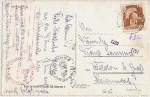 Nagybánya, Rákóczi tér, országzászló / square, flag