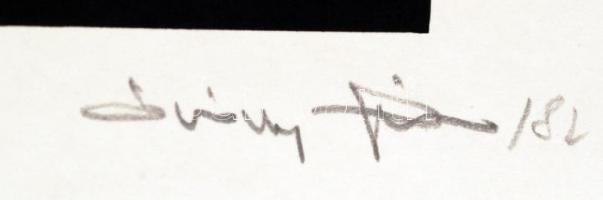 Óváry Géza (1943-): Ritmus. Szitanyomat, papír, jelzett, 27×27 cm