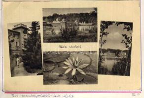 Festék mintakönyvből készített amatőr képeslapalbum kb 80 db főleg háború utáni képeslappal