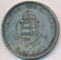 1935. 2P Ag "Pázmány" T:2,2- Adamo P7.1