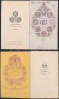cca 1860-90 Korabeli keményhátú fotók, 4db, különböző bécsi műtermekből: Gertinger, Bohr, Kozics, L....