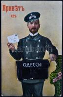 Odessa, postman, leporellocard (EB)