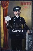 Odessa, postman, leporellocard (fa)