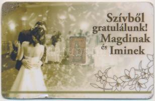 1 gr 999,9-es tisztaságú aranytömb, névre szóló plexi tanúsítvánnyal, / 1 gr pure gold