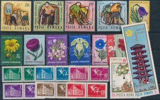 1970 6 klf sor közte portó + 1 blokk + 5 klf önálló érték 3 db steckapon