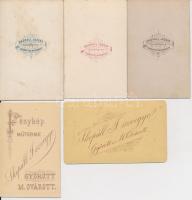 cca 1860-90 Korabeli keményhátú fotók, 5db, Skopall József, Győrőtt és Óvárott műterméből, mind külö...