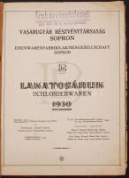 1930-1934 2 db katalógus: Lakatosáruk. Schlosserwaren 1930. Vasárugyár Rt., Sopron.; Lágyöntésű kulc...