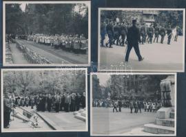 1932 A Magyar Fájdalom szobrának avatására összegyűltek és az ünnepség a Szabadság téren 9 db mozgal...