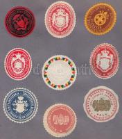 cca 1920-1930 130 darabos levélzáró gyűjtemény, plusz némi okmánybélyeg, albumba ragasztva, mind kül...