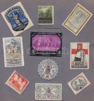 cca 1920-1930 130 darabos levélzáró gyűjtemény, plusz némi okmánybélyeg, albumba ragasztva, mind kül...