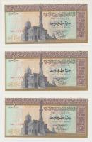 Egyiptom 1967. 1Ł (3x) sorszámkövetők T:I
Egypt 1967. 1 Pound (3x) sequential serials C:UNC