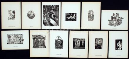 1962 12 metszet magyar grafikusoktól, benne: Gross Arnold (Arnold könyve), Menyhárt József, Bordás F...