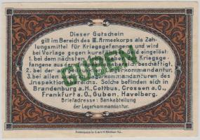 Német Birodalom/Hadifogolytábor a III. Hadtest alárendeltségében  1917. 2M T:I- hajtatlan
German Emp...