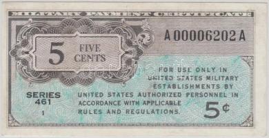 Amerikai Egyesült Államok/Katonai kiadás 1946-1947. 5c T:restaurált USA/Military Payment Certificate 1946-1947. 5 Cents C:restored