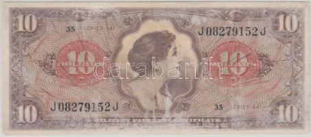 Amerikai Egyesült Államok/Katonai kiadás 1965. 10$ T:restaurált USA/Military Payment Certificate 1965. 10 Dollars C:restored