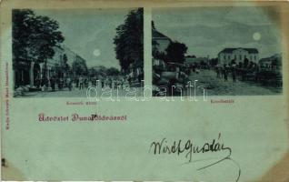 1899 Dunaföldvár, Kossuth utca, Erzsébet tér, Schwarz M. üzlete, piac (Rb)