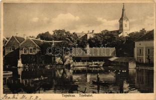 Tapolca, tó, csónakok, kiadja Lőwy B.