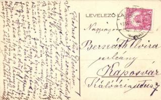 Kötcse, Roboz István születési helye, Bernáth Elvirának címzett levél s: Bernáth A. (EK)