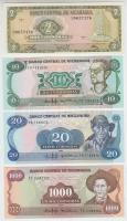 Nicaragua 1972. 2C + 1985. 10C + 20C + 1000C T:I,I- hajtatlanok Nicaragua 1972. 2 Cordobas + 1985. 10 Cordobas + 20 Cordobas + 1000 Cordobas C:UNC,AU unfolded
