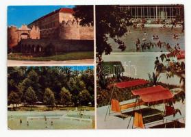 A Volán SC (1966-1991, ma REAC) focistáinak aláírásai Harkányból elküldött képeslapon