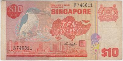 Szingapúr 1979-1980. 10$ T:III Singapore 1979-1980. 10 Dollars C:F