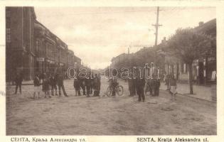 Zenta, Sándor Király utca / Kralja Aleksandra street 'vissza' So. Stpl (EK)