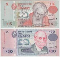 Uruguay 1998. 5P + 10P T:I-,III Uruguay 1998. 5 Peso + 10 Peso C:AU,F